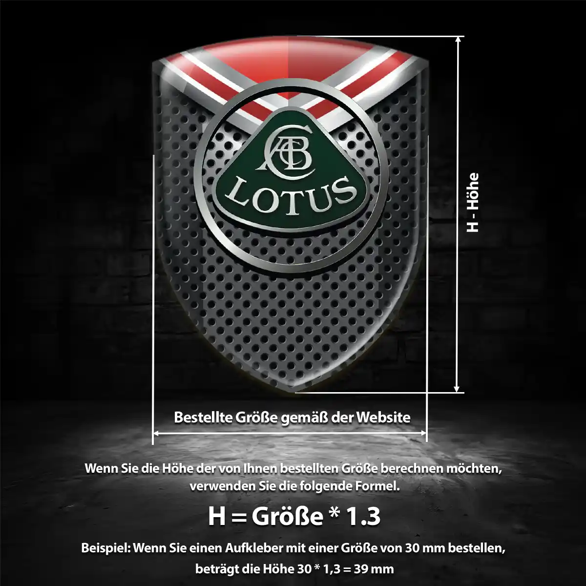 Lotus 3D Gel Aufkleber Modernes Design
