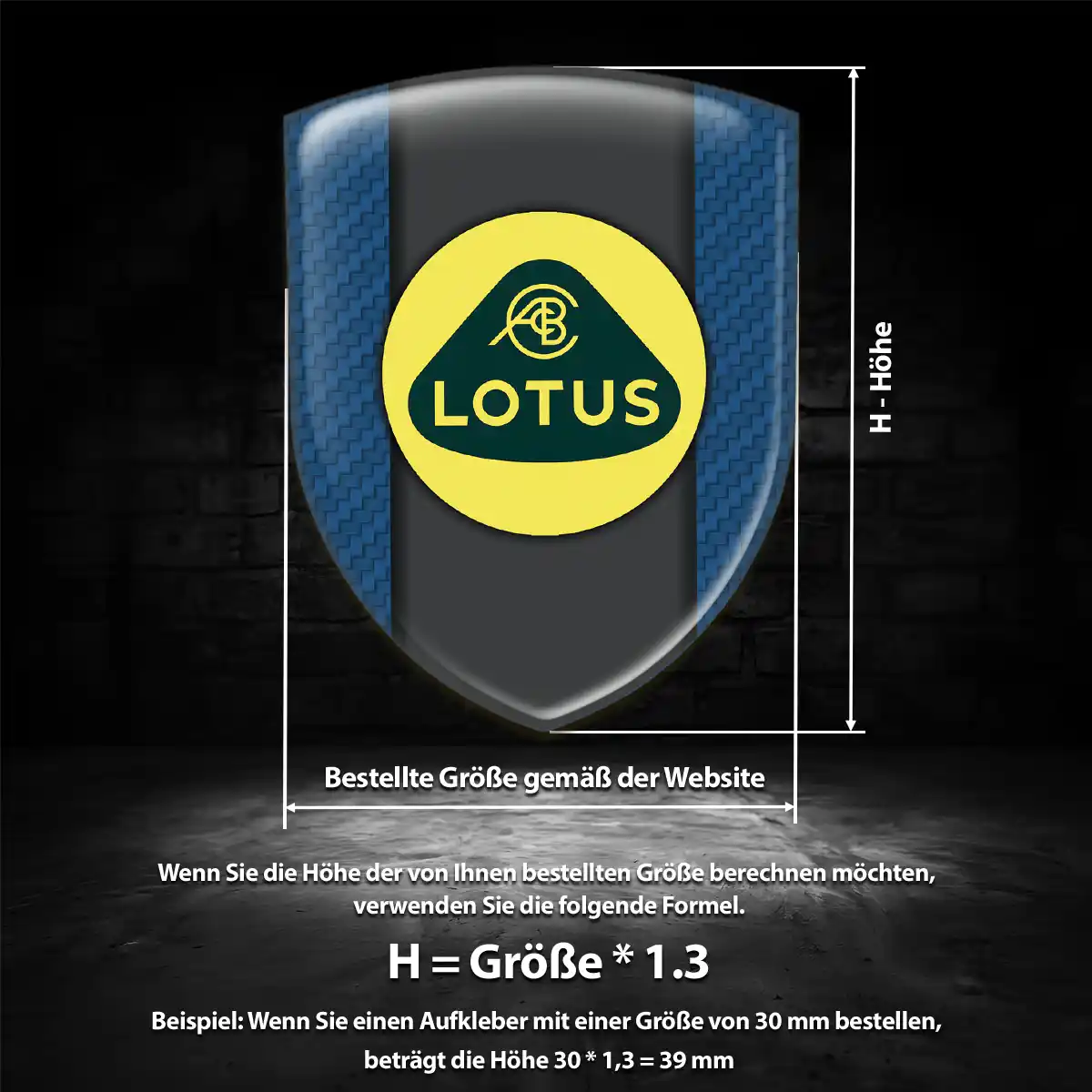 Lotus 3D Gel Aufkleber Silikon Auto Edles Design