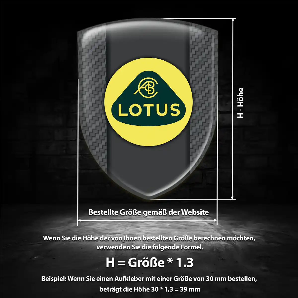 Lotus 3D Gel Aufkleber Silikon Auto Elegantes Design
