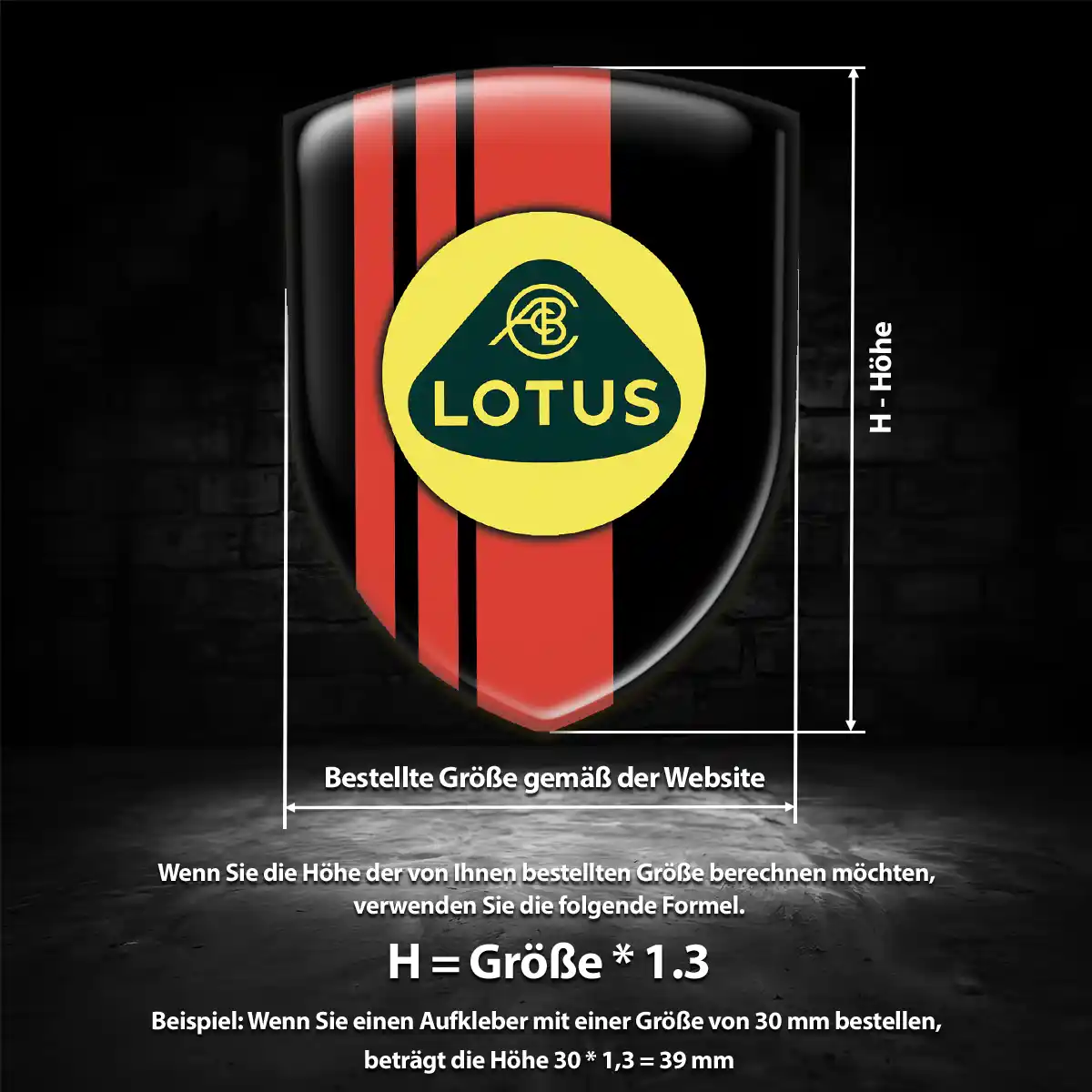 Lotus 3D Gel Aufkleber Silikon Auto Hohe Qualität