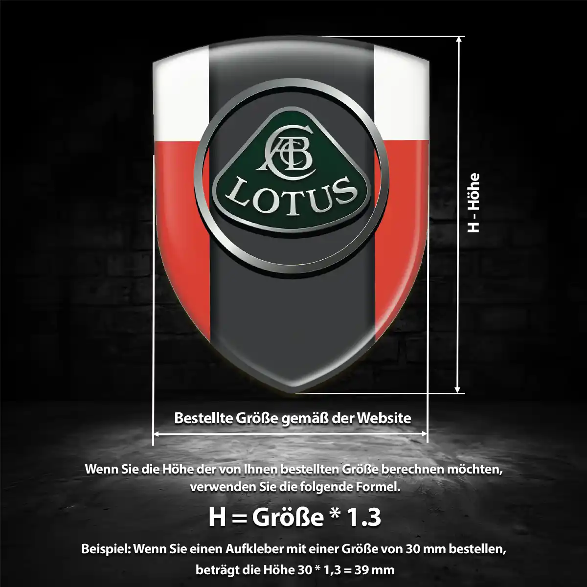 Lotus 3D Gel Aufkleber Silikon Auto Interieurdesign