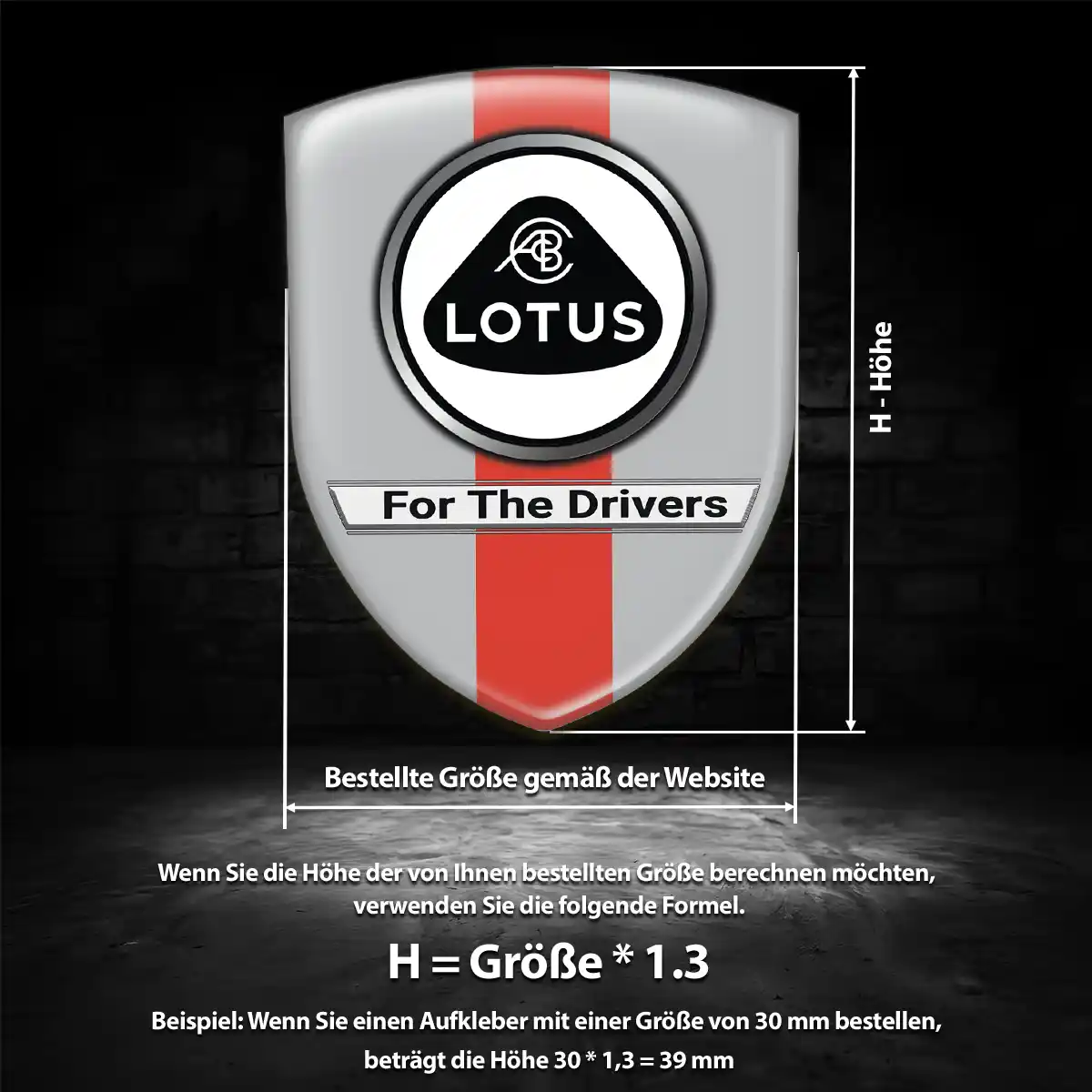 Lotus 3D Gel Aufkleber Silikon Auto Limitierte Auflage