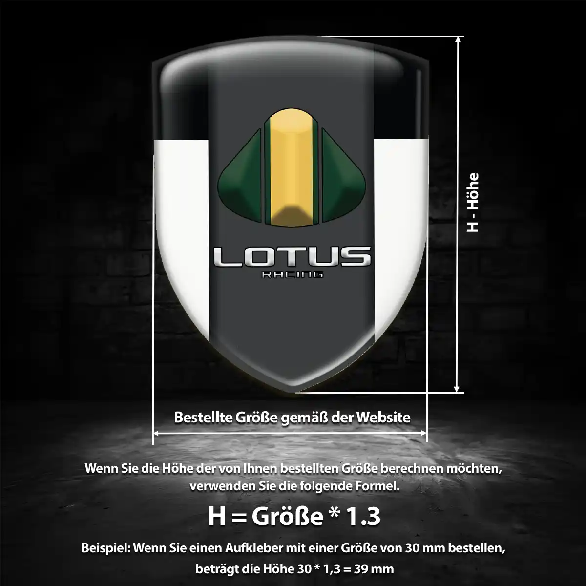 Lotus 3D Gel Aufkleber Silikon Auto Luxus-Edition