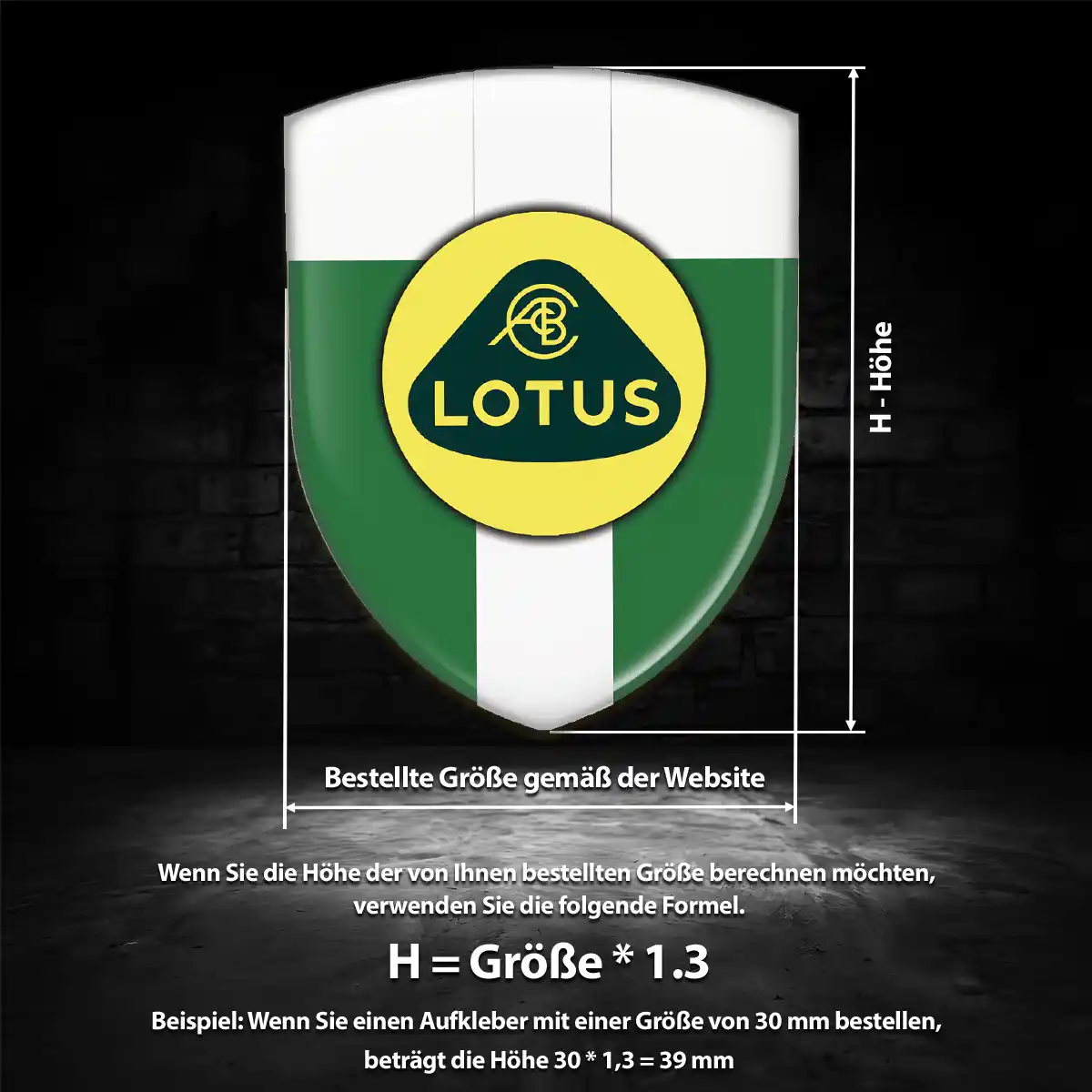 Lotus 3D Gel Aufkleber Silikon Auto Premium-Edition