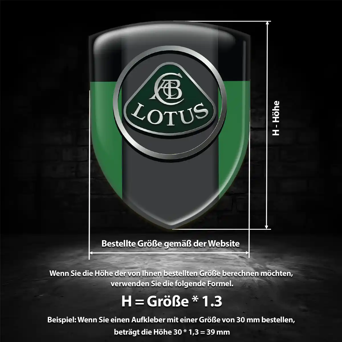 Lotus 3D Gel Aufkleber Silikon Auto Premiumqualität