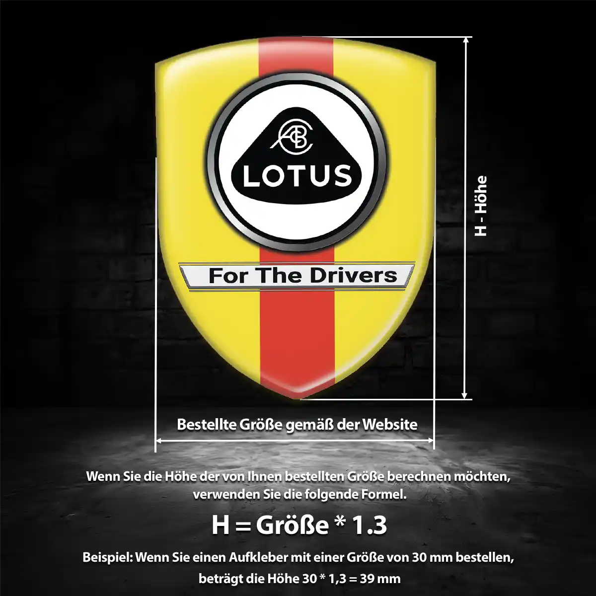 Lotus 3D Gel Aufkleber Silikon Auto Tuningfahrzeug