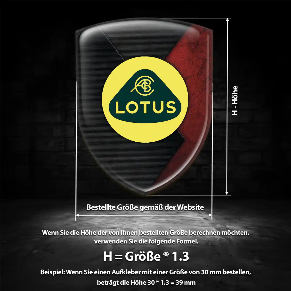Lotus 3D Gel Aufkleber Silikon Limitierte Auflage