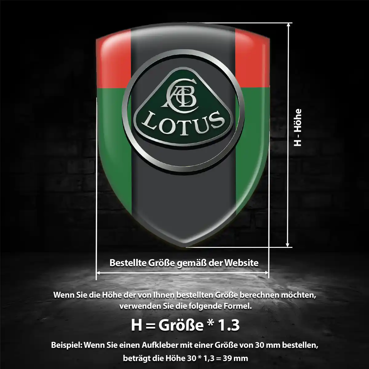 Lotus 3D Gel Aufkleber Silikon Premiumqualität