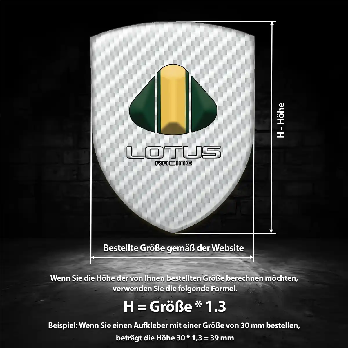 Lotus 3D Gel Aufkleber Wappen Anspruchsvolles Design