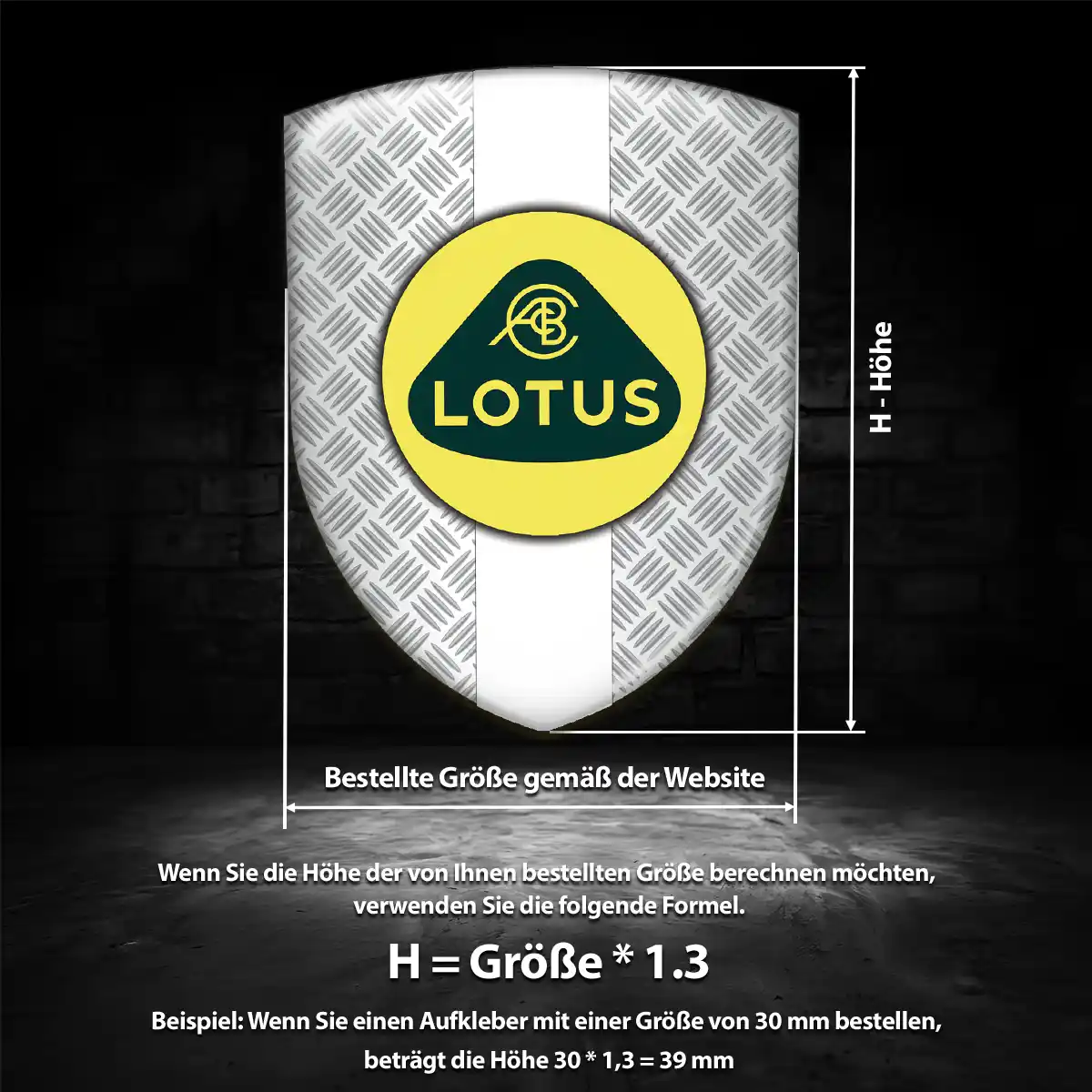 Lotus 3D Gel Aufkleber Wappen Auto Edles Design
