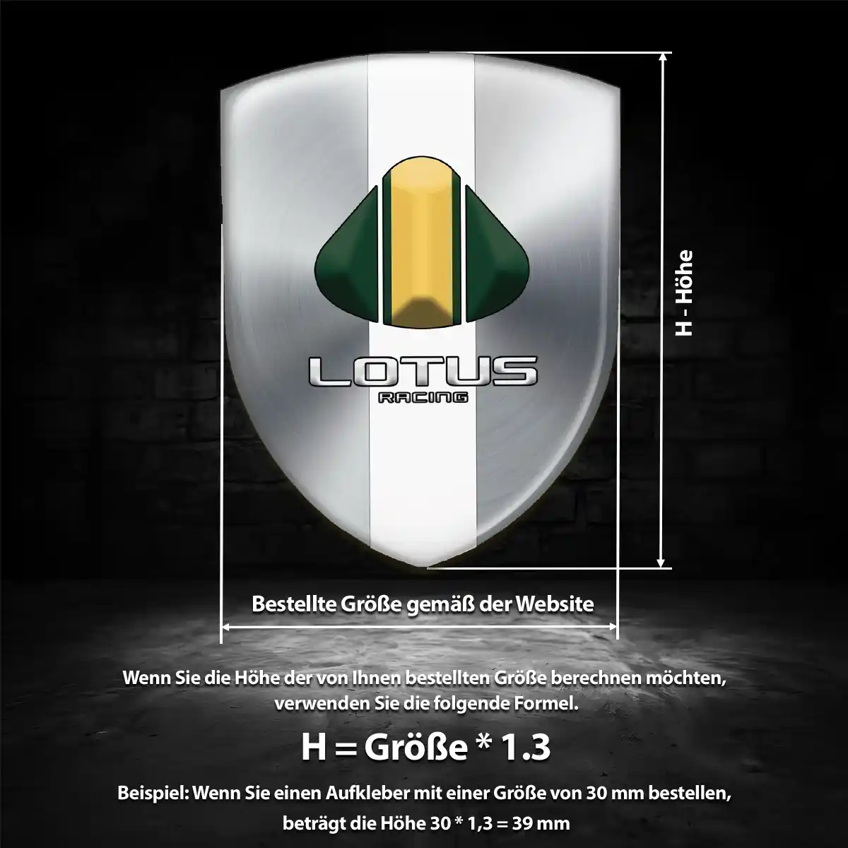 Lotus 3D Gel Aufkleber Wappen Auto Elegantes Design