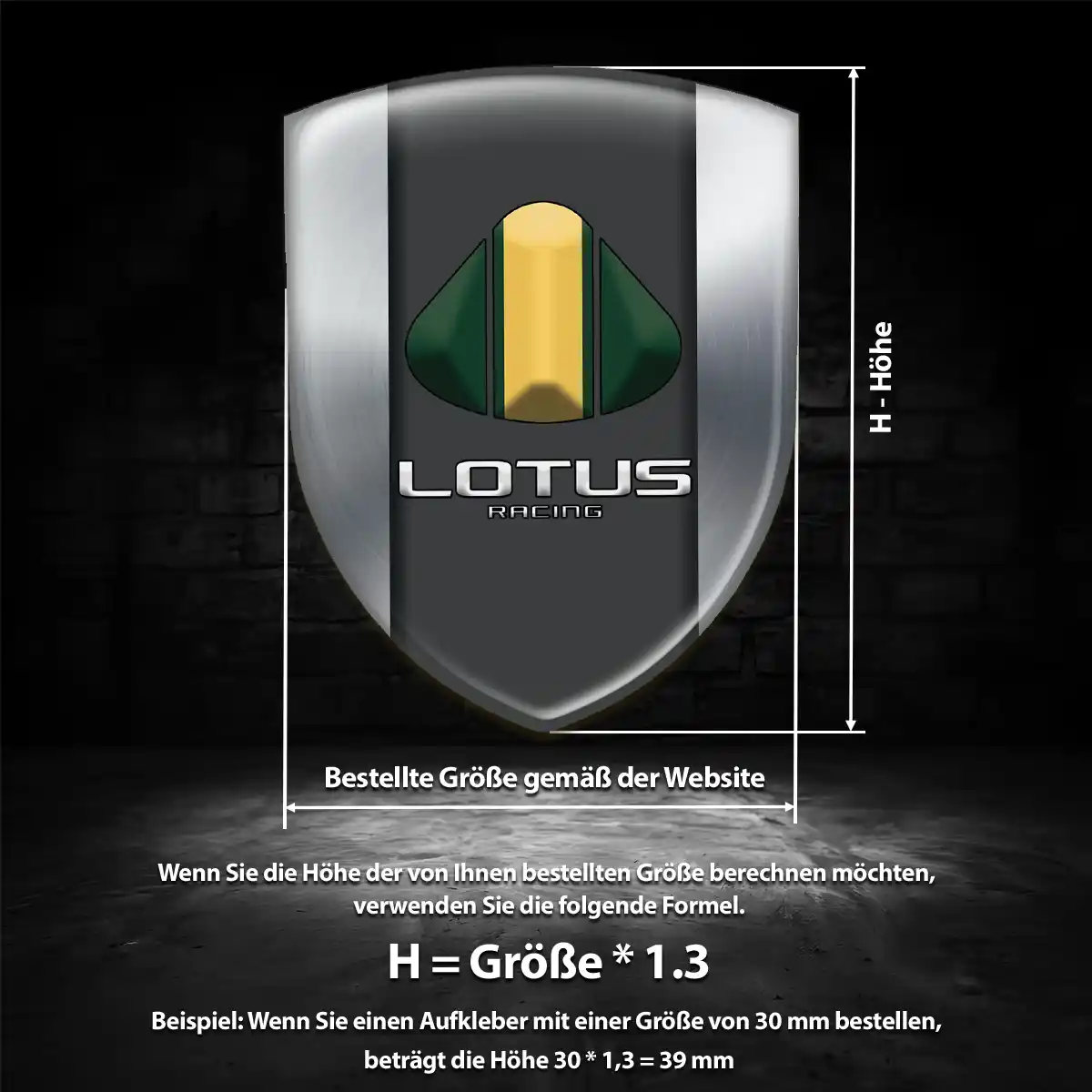 Lotus 3D Gel Aufkleber Wappen Auto Hochwertiges Harz