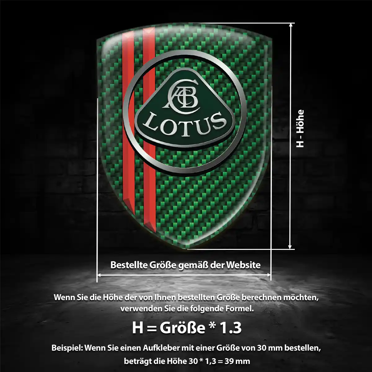 Lotus 3D Gel Aufkleber Wappen Auto Hohe Qualität