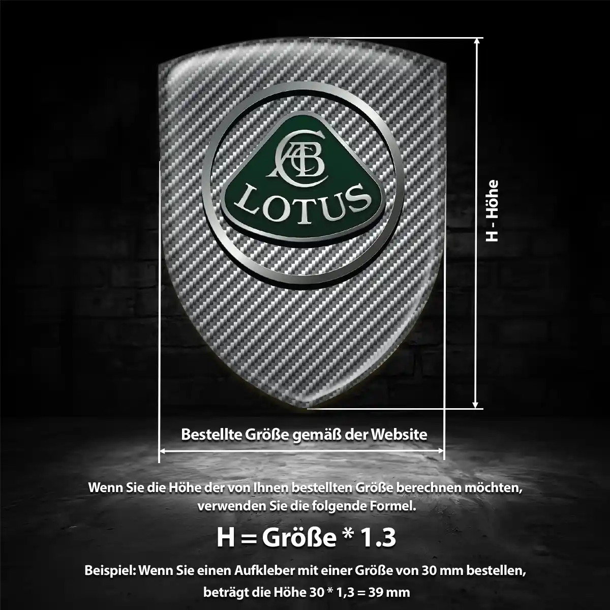 Lotus 3D Gel Aufkleber Wappen Auto Limitierte Auflage