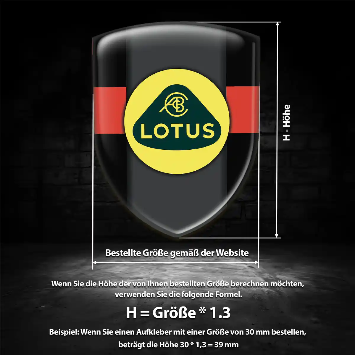 Lotus 3D Gel Aufkleber Wappen Auto Luxus-Edition