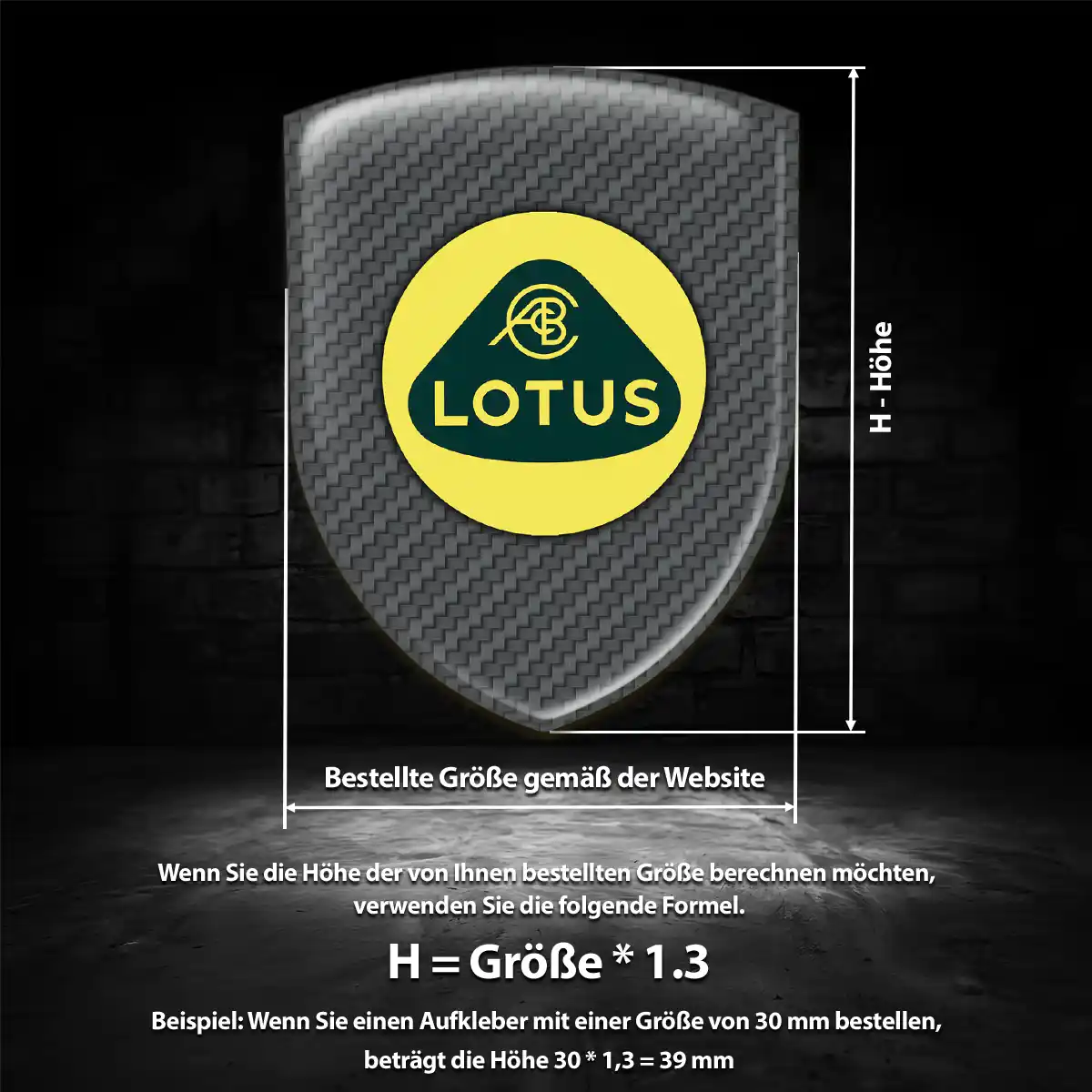 Lotus 3D Gel Aufkleber Wappen Auto Markenedition