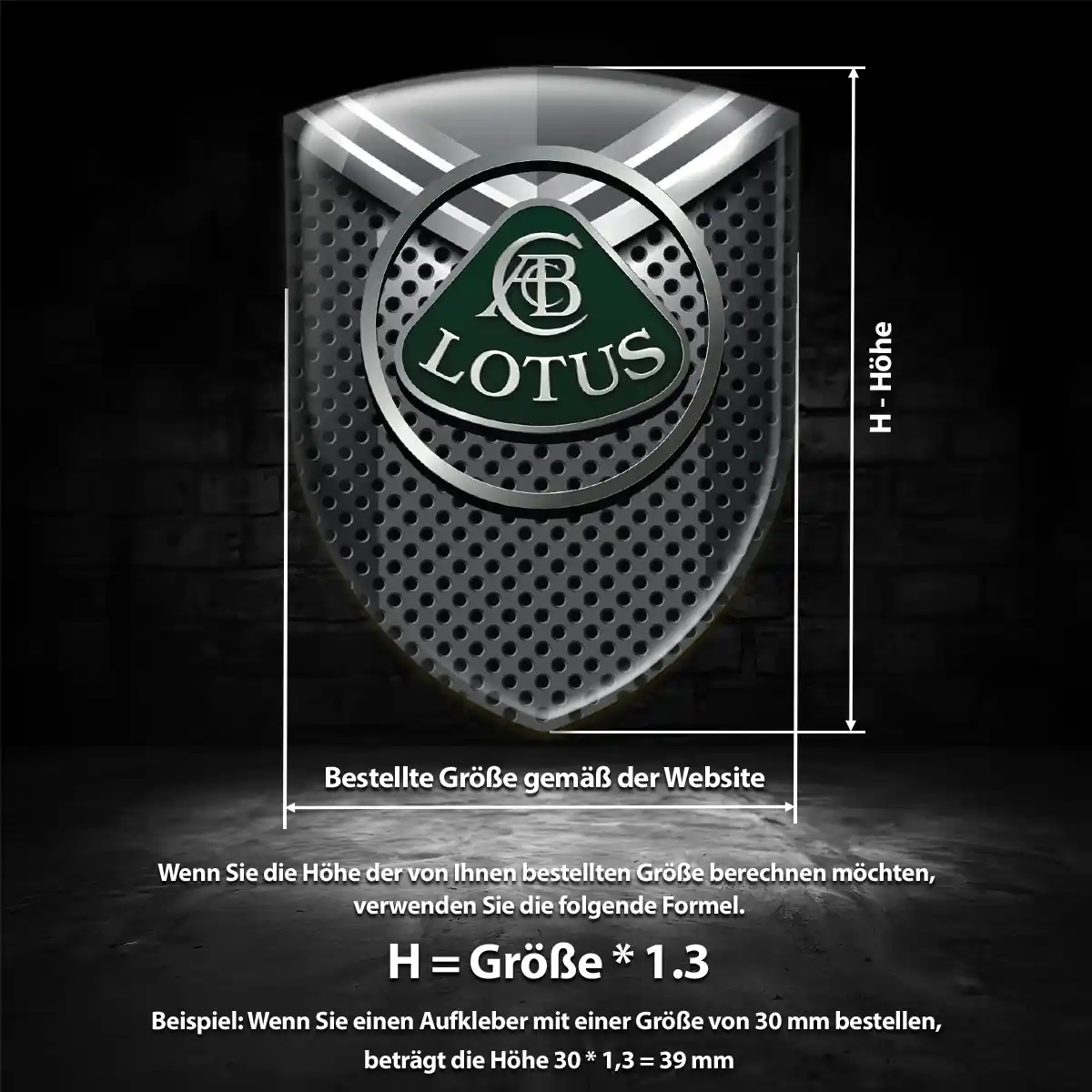 Lotus 3D Gel Aufkleber Wappen Auto Modernes Design