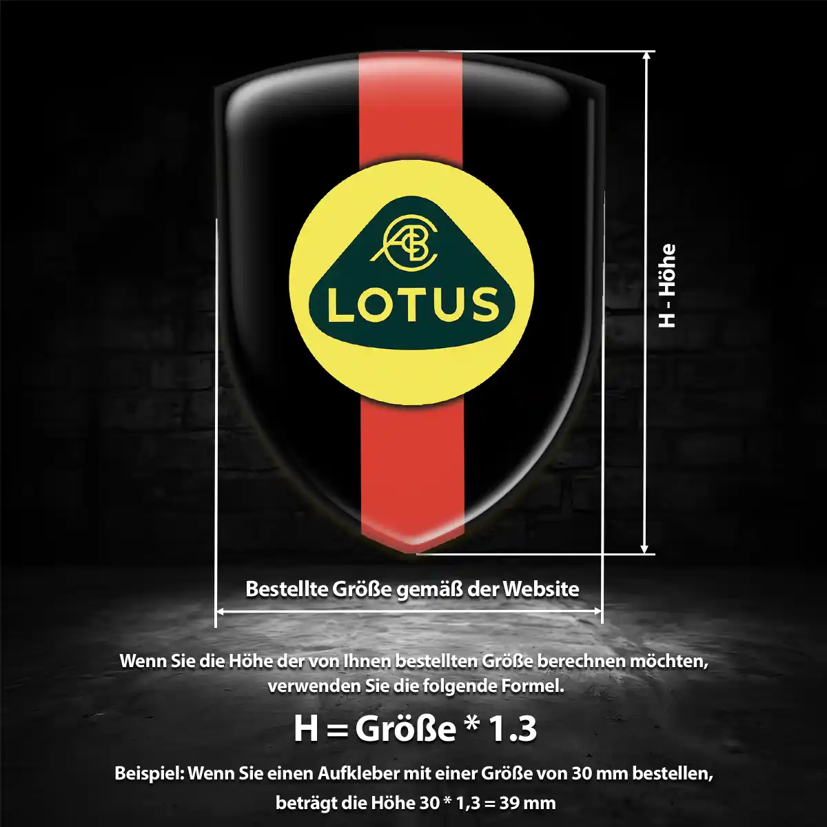 Lotus 3D Gel Aufkleber Wappen Auto Premiumqualität