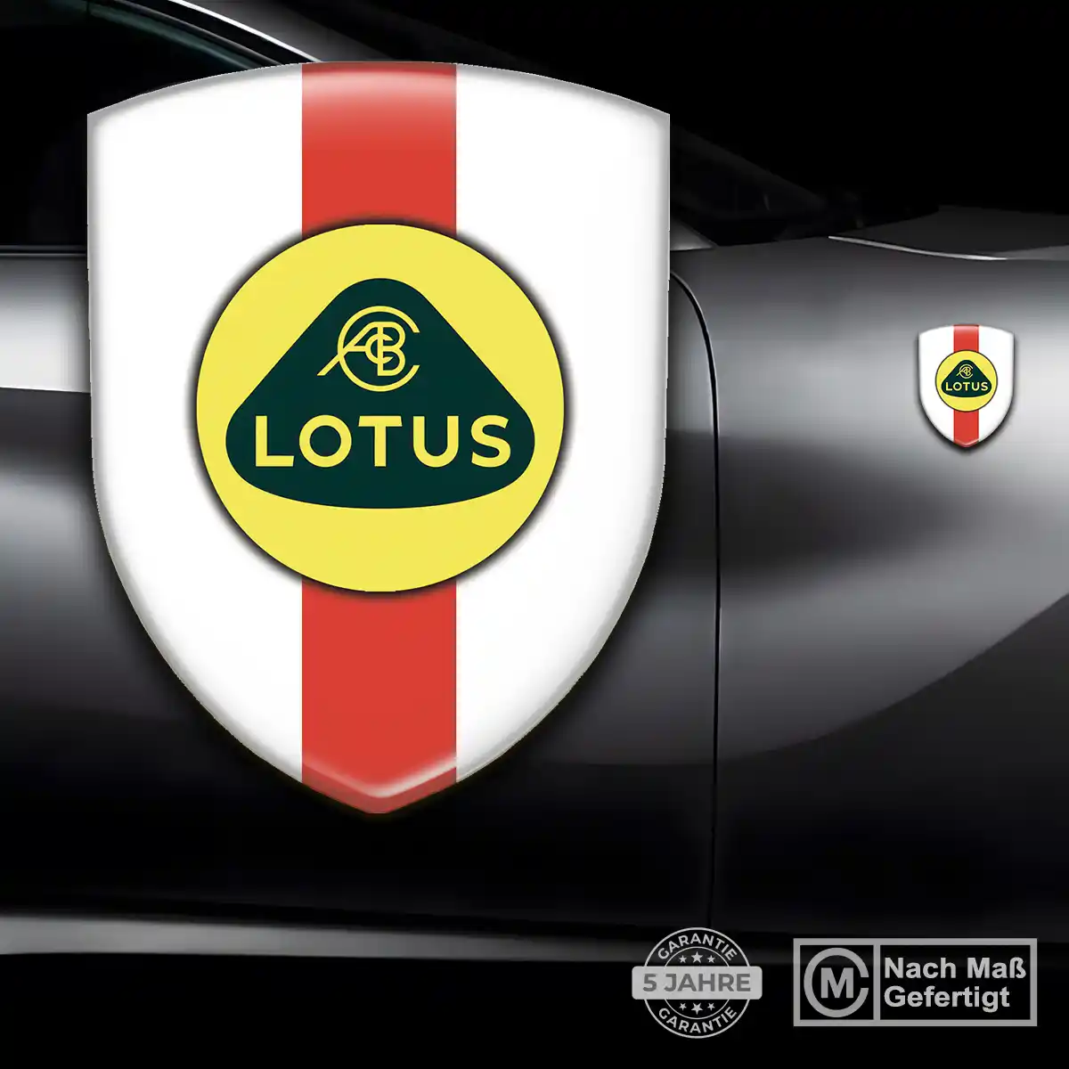 Lotus 3D Gel Aufkleber Wappen Edles Design