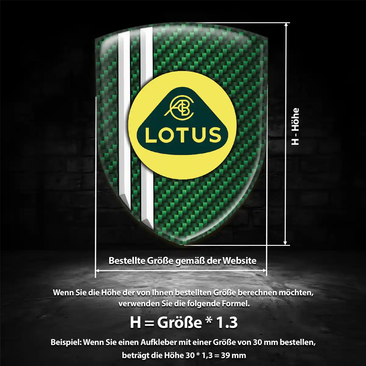 Lotus 3D Gel Aufkleber Wappen Exterieurdesign
