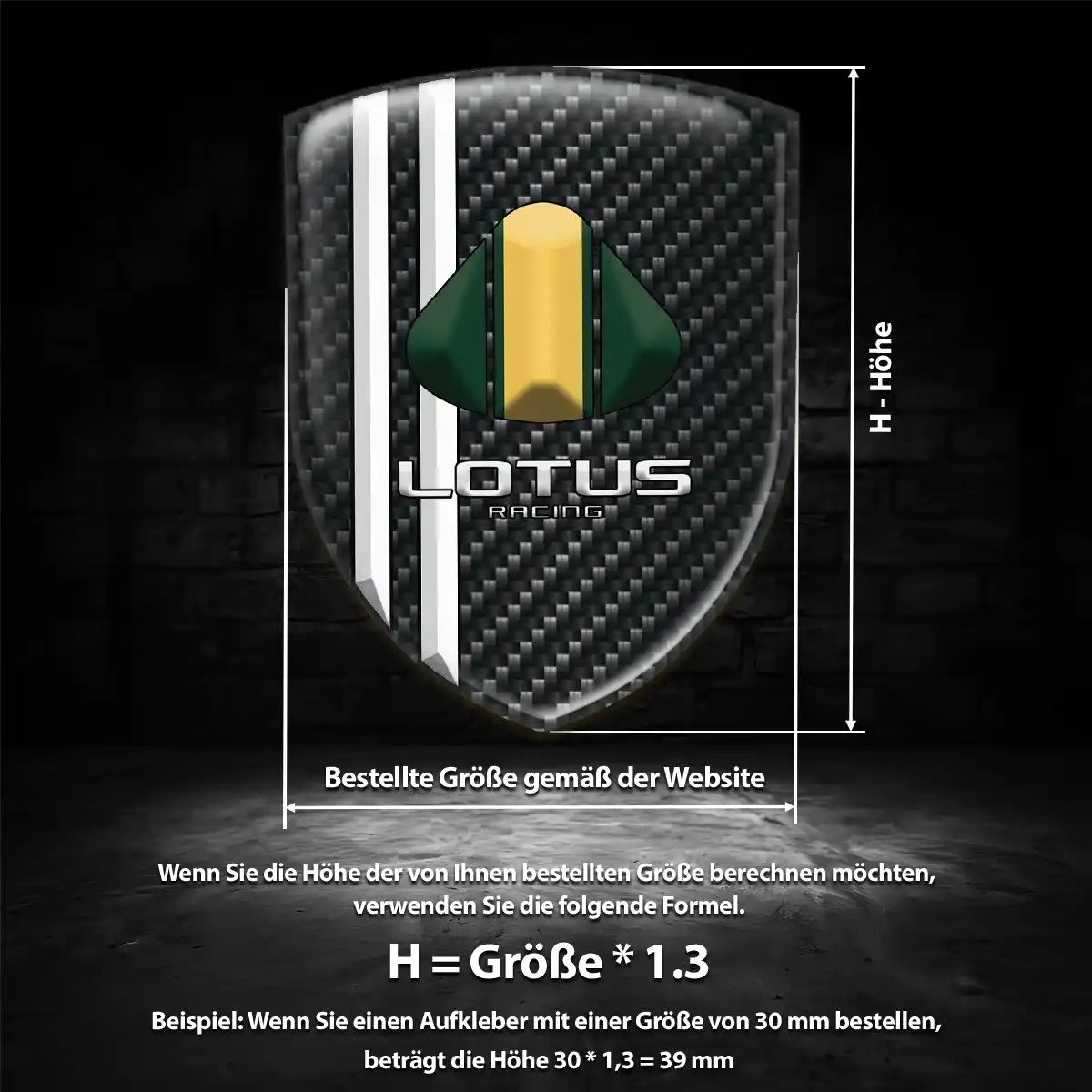 Lotus 3D Gel Aufkleber Wappen Hohe Qualität