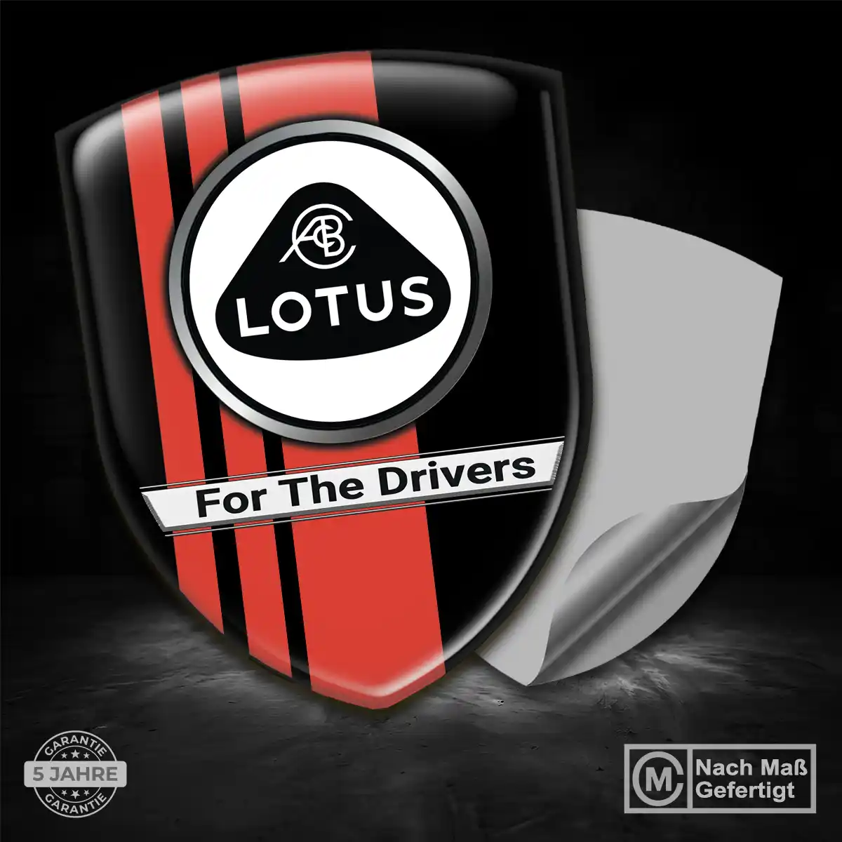 Lotus 3D Gel Aufkleber Wappen Modernes Design