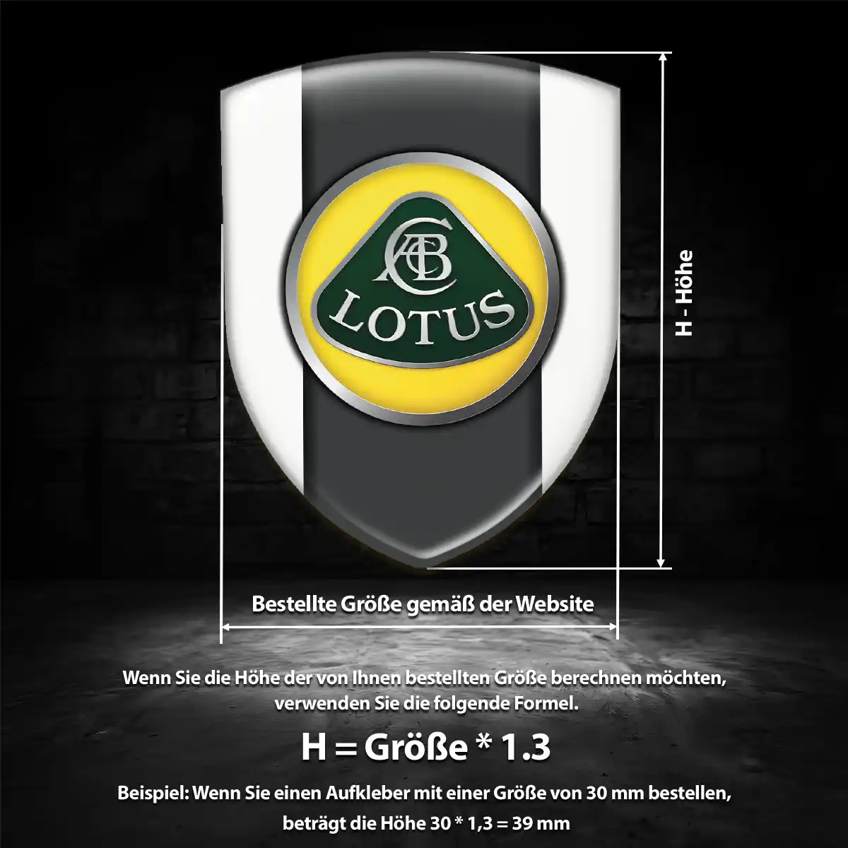 Lotus 3D Gel Aufkleber Wappen Premiumqualität