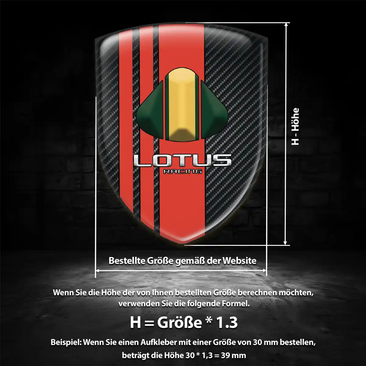 Lotus Aufkleber 3D Gel Emblem Anspruchsvolles Design