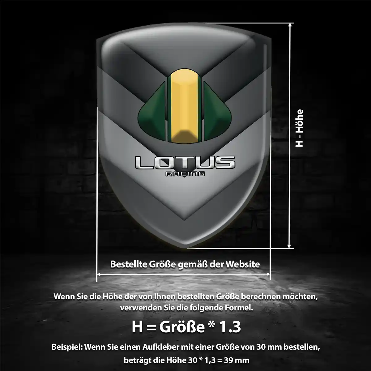 Lotus Aufkleber 3D Gel Emblem Ausdrucksstarkes Design