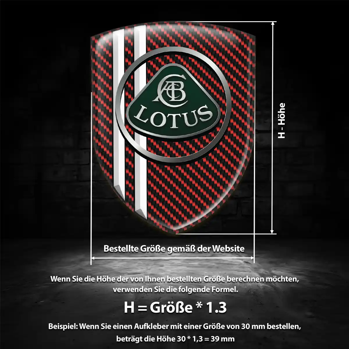 Lotus Aufkleber 3D Gel Emblem Auto Hochwertiges Harz