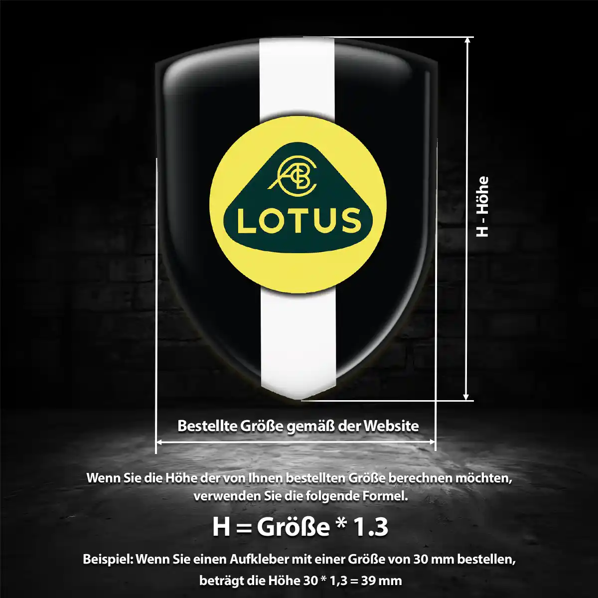Lotus Aufkleber 3D Gel Emblem Auto Interieurdesign