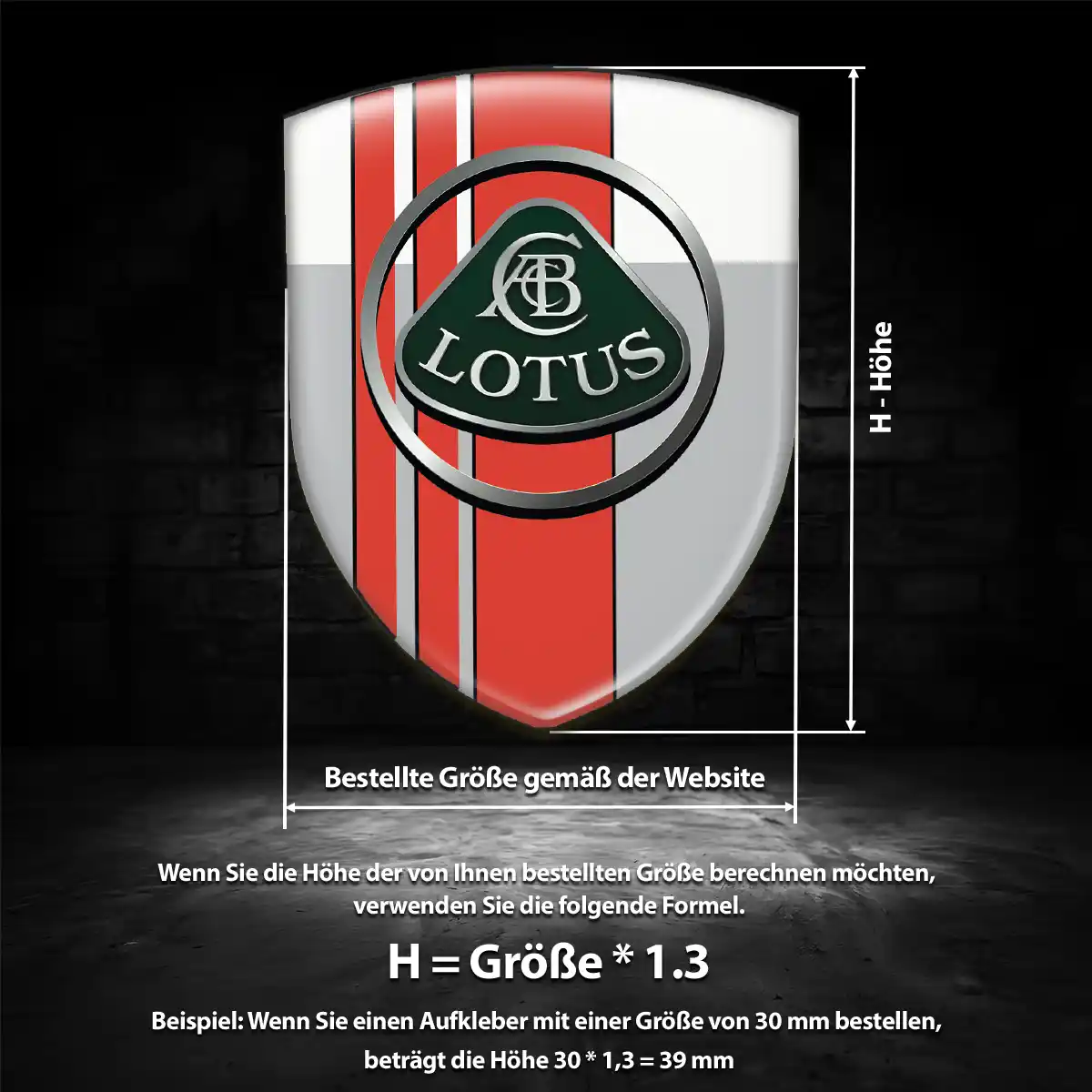 Lotus Aufkleber 3D Gel Emblem Auto Premium-Edition