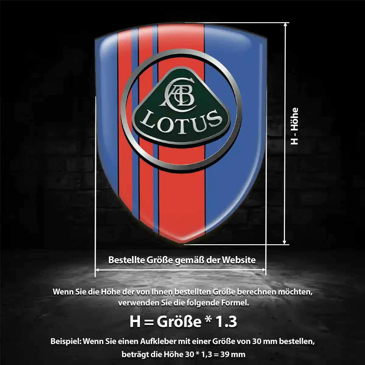 Lotus Aufkleber 3D Gel Emblem Auto Tuningfahrzeug