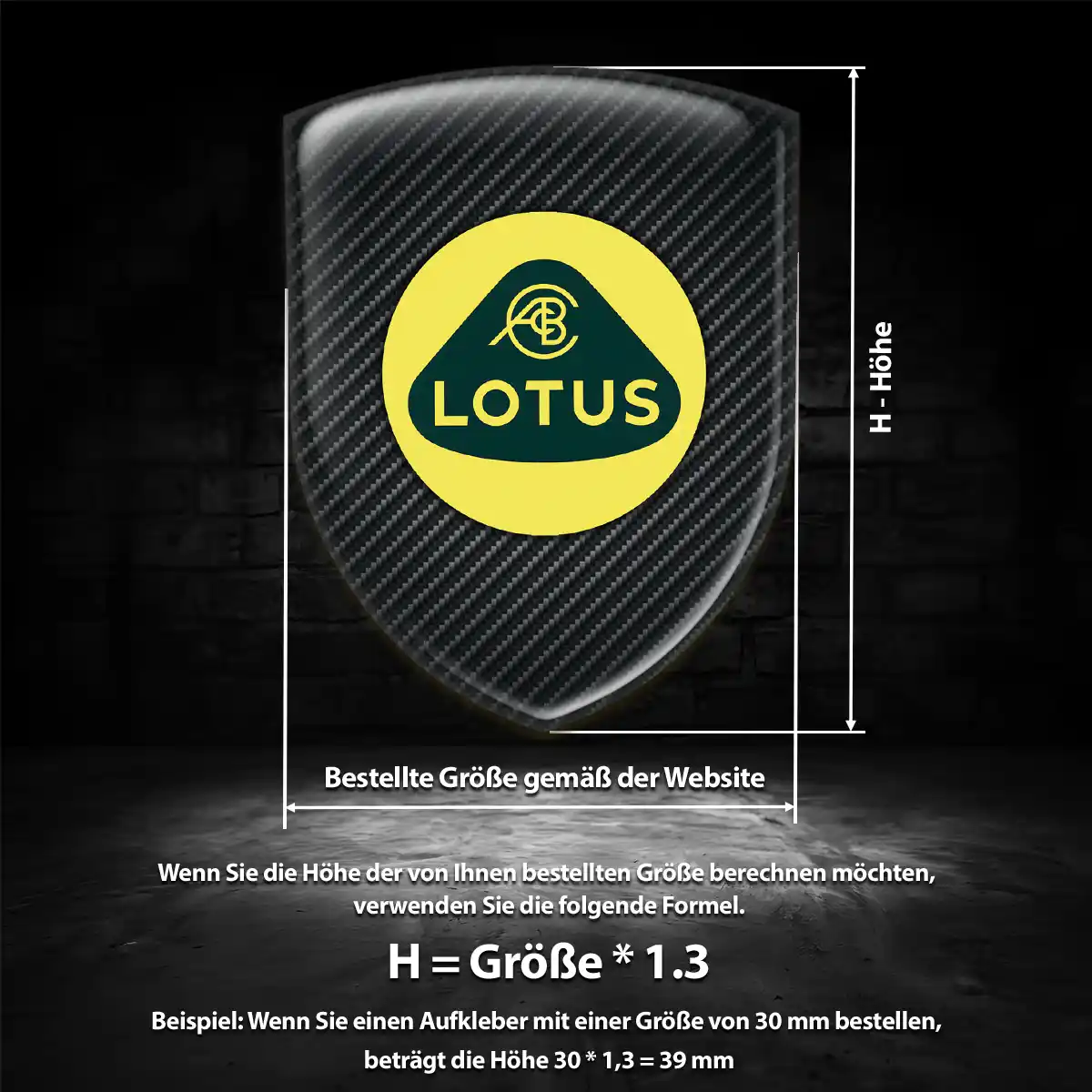 Lotus Aufkleber 3D Gel Emblem Elegantes Design