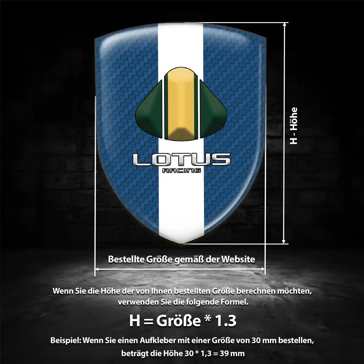 Lotus Aufkleber 3D Gel Emblem Limitierte Auflage