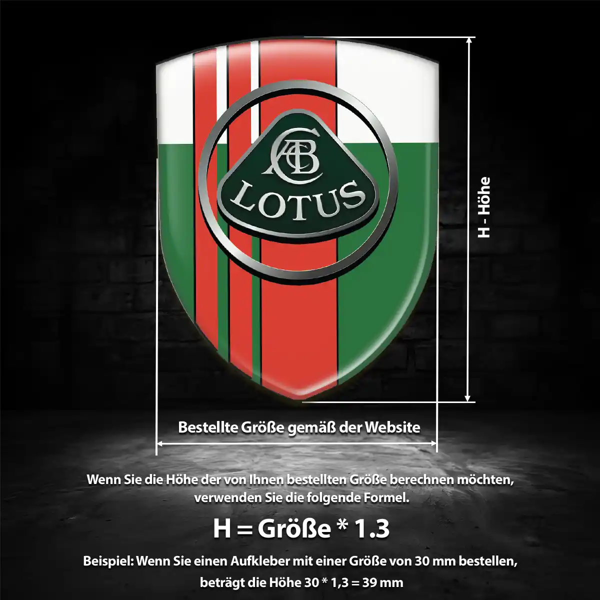 Lotus Aufkleber 3D Gel Emblem Luxus-Edition