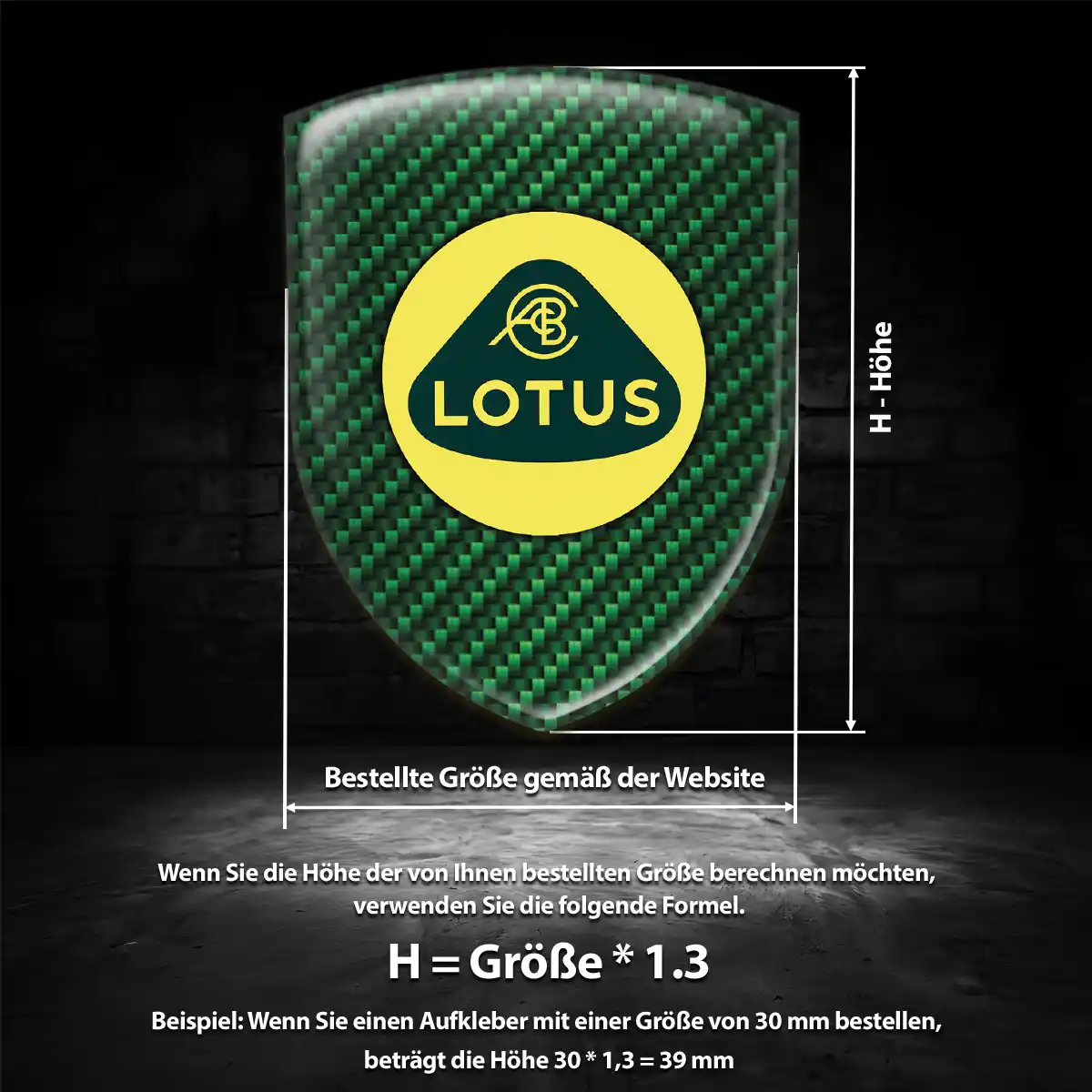 Lotus Aufkleber 3D Gel Emblem Markenedition