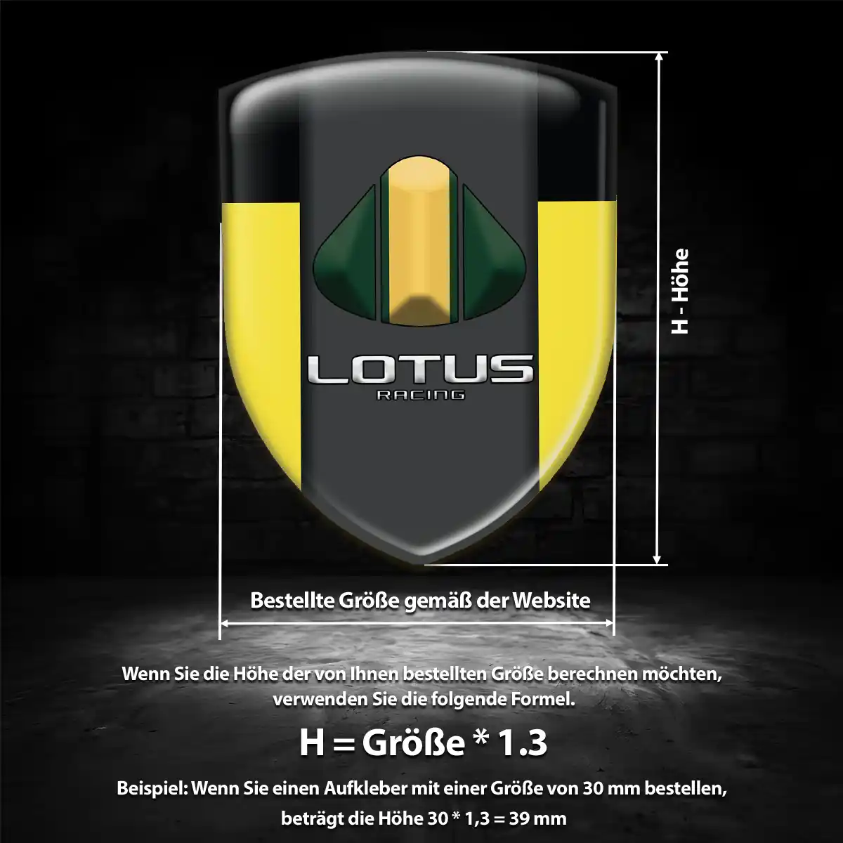 Lotus Aufkleber 3D Gel Emblem Premium-Edition