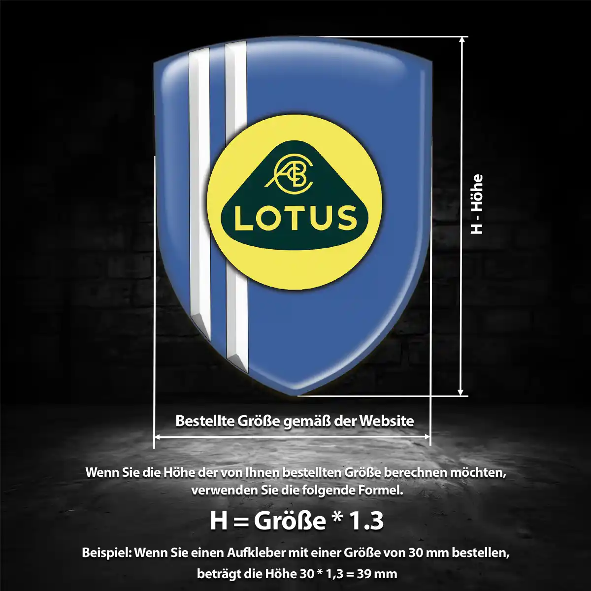 Lotus Aufkleber 3D Gel Emblem Premiumqualität