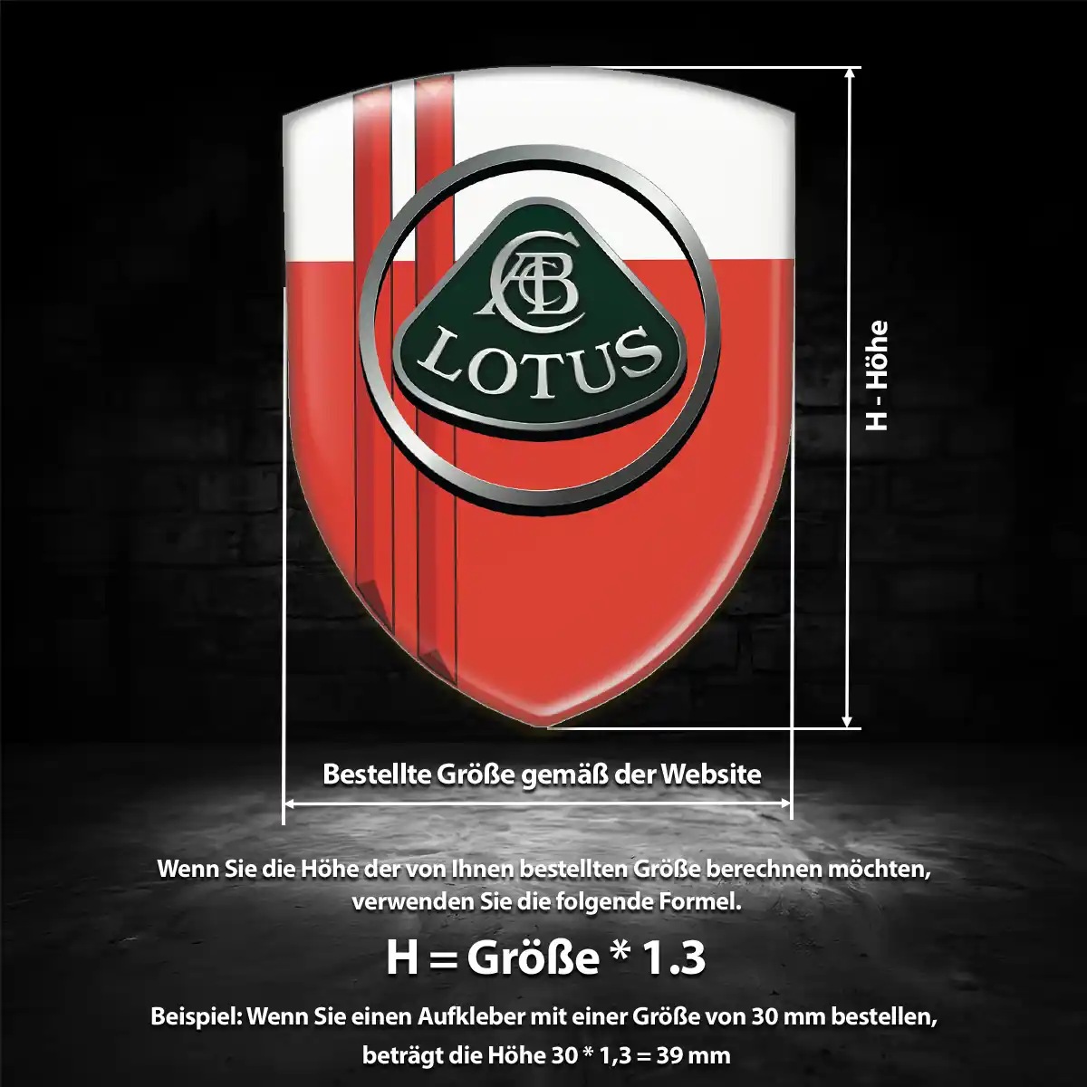 Lotus Aufkleber 3D Gel Embleme Anspruchsvolles Design