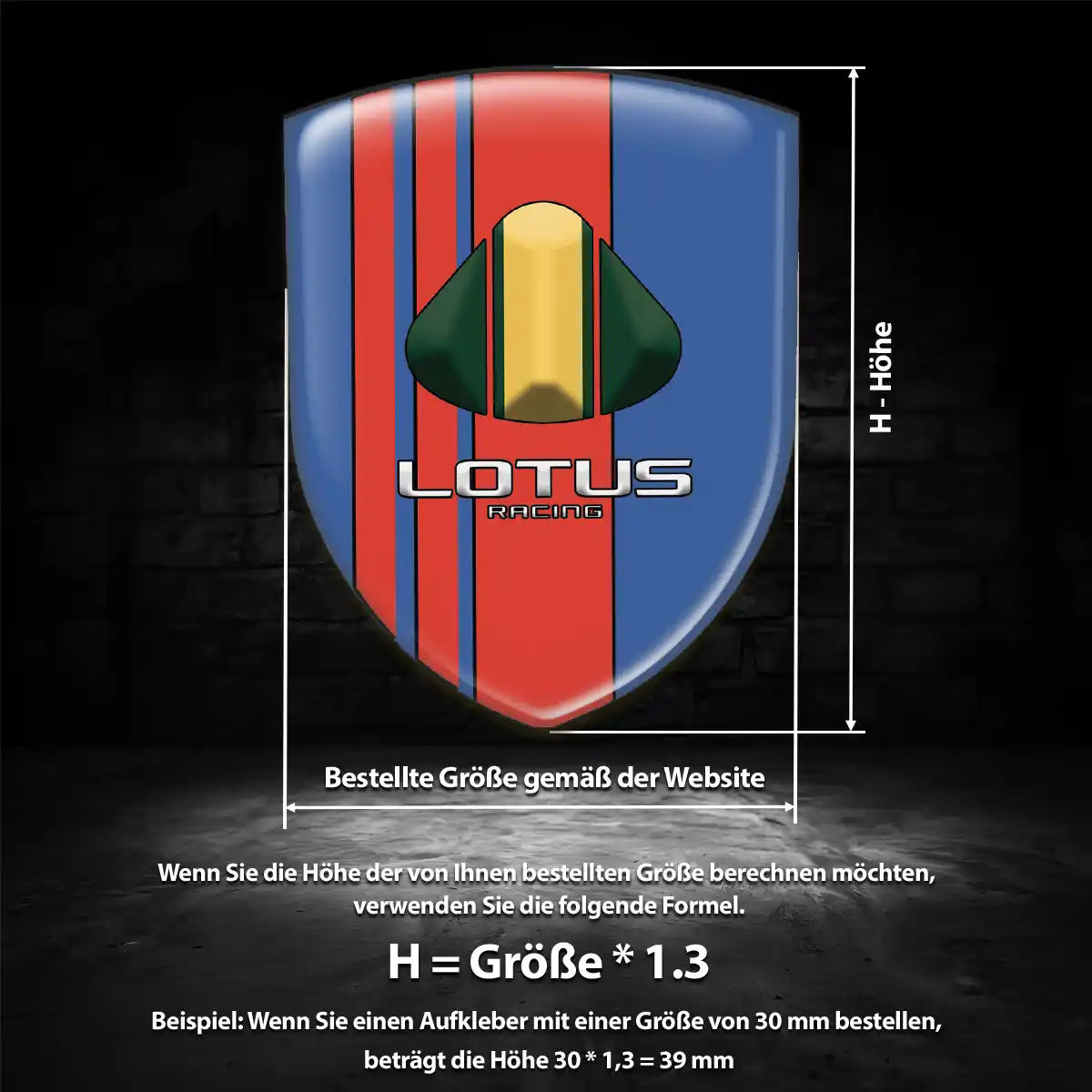 Lotus Aufkleber 3D Gel Embleme Ausdrucksstarkes Design