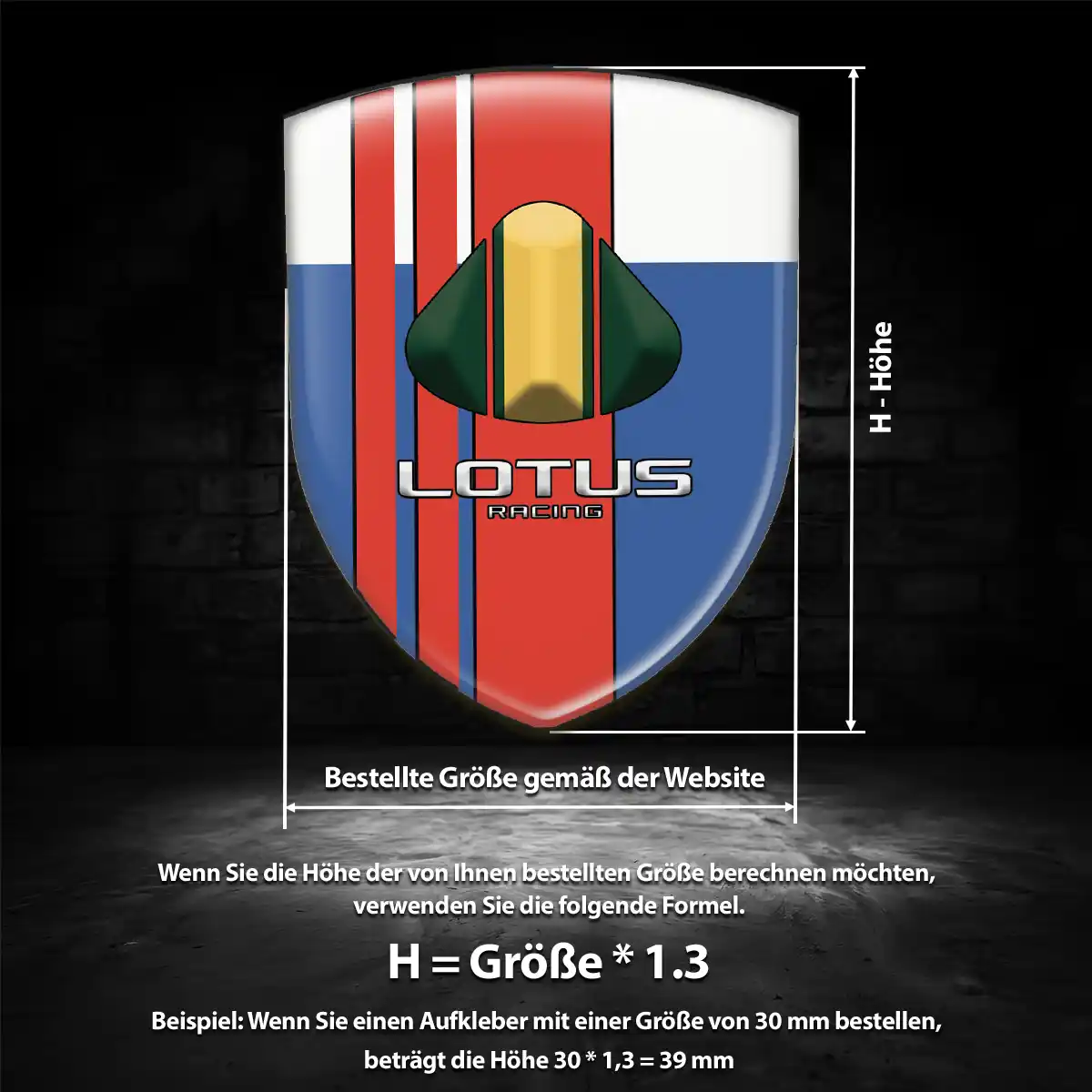 Lotus Aufkleber 3D Gel Embleme Auto Edles Design
