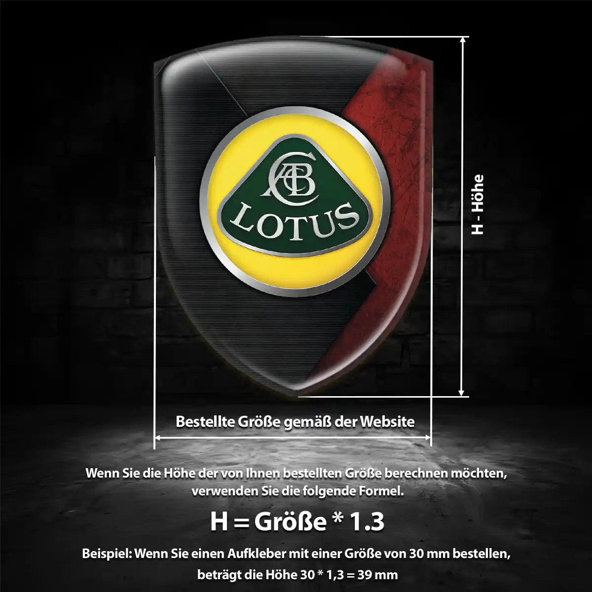 Lotus Aufkleber 3D Gel Embleme Auto Hochwertiges Harz