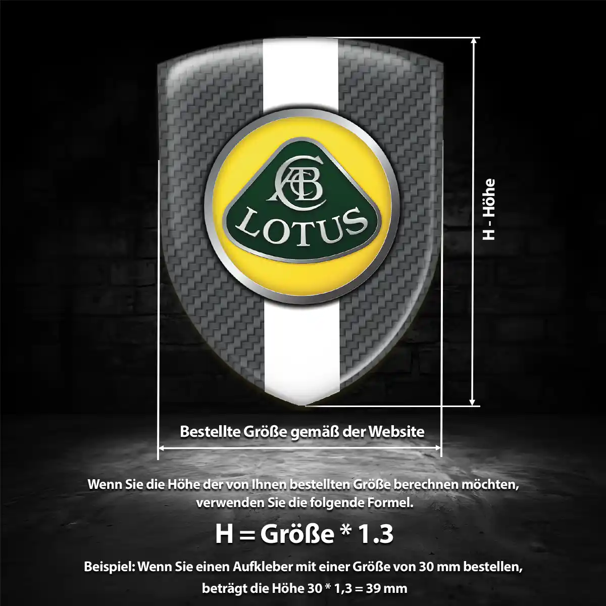 Lotus Aufkleber 3D Gel Embleme Auto Interieurdesign