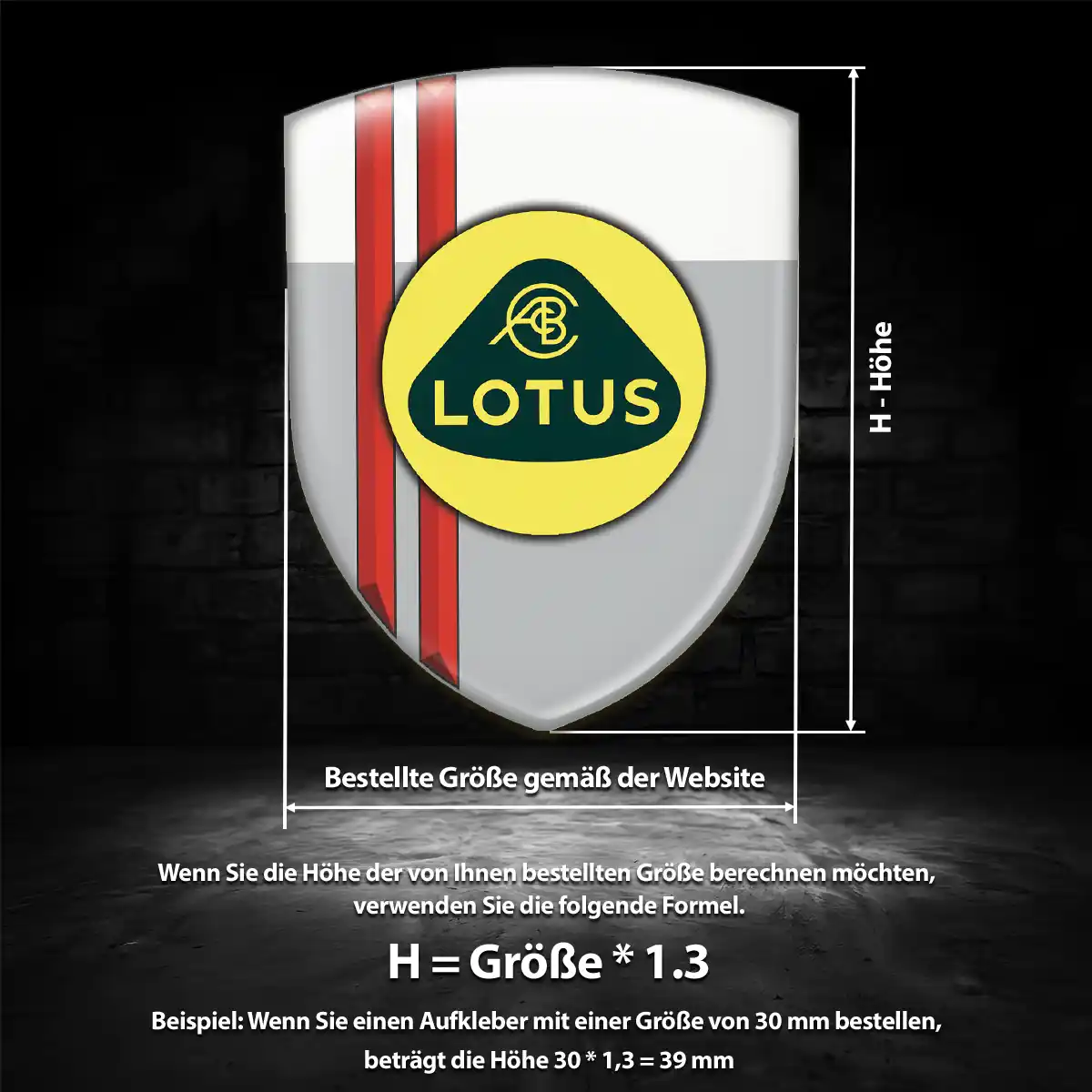 Lotus Aufkleber 3D Gel Embleme Auto Markenedition