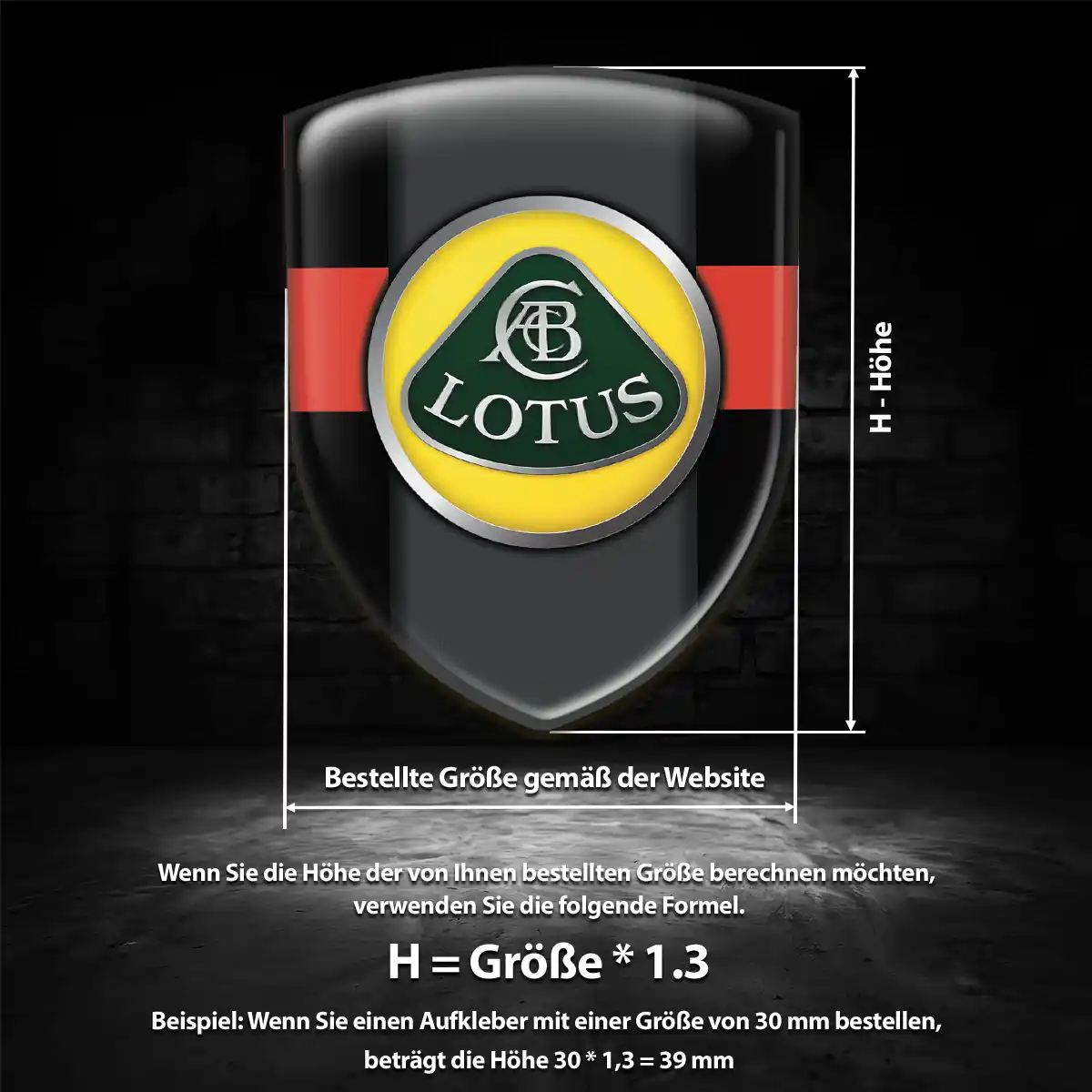 Lotus Aufkleber 3D Gel Embleme Auto Tuningfahrzeug