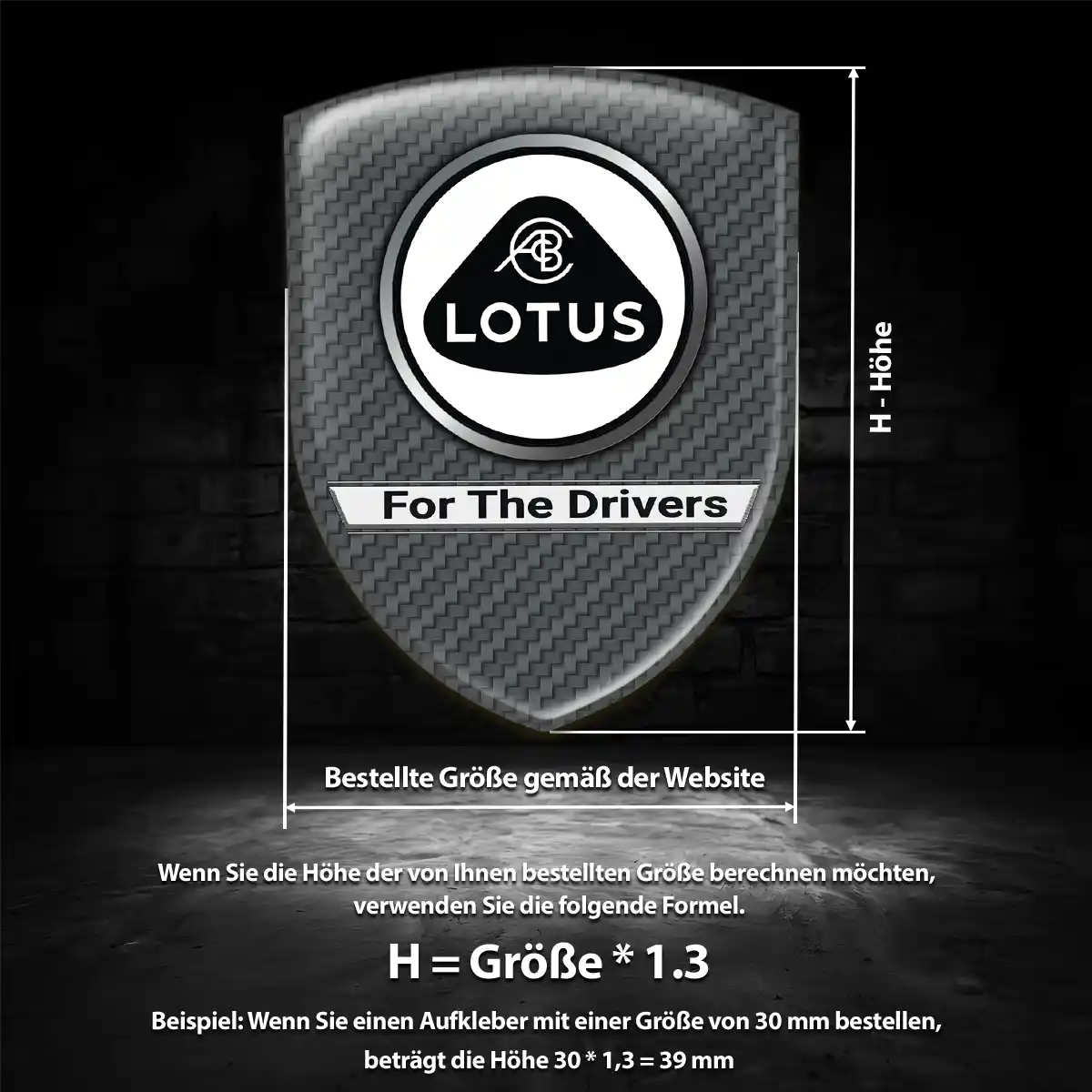 Lotus Aufkleber 3D Gel Embleme Edles Design