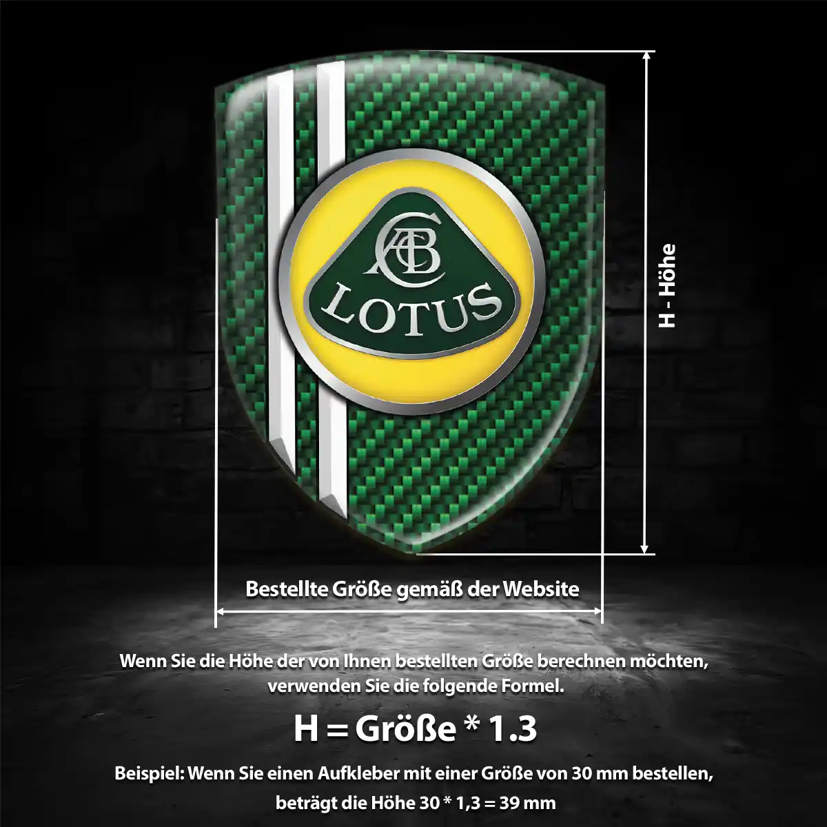 Lotus Aufkleber 3D Gel Embleme Elegantes Design