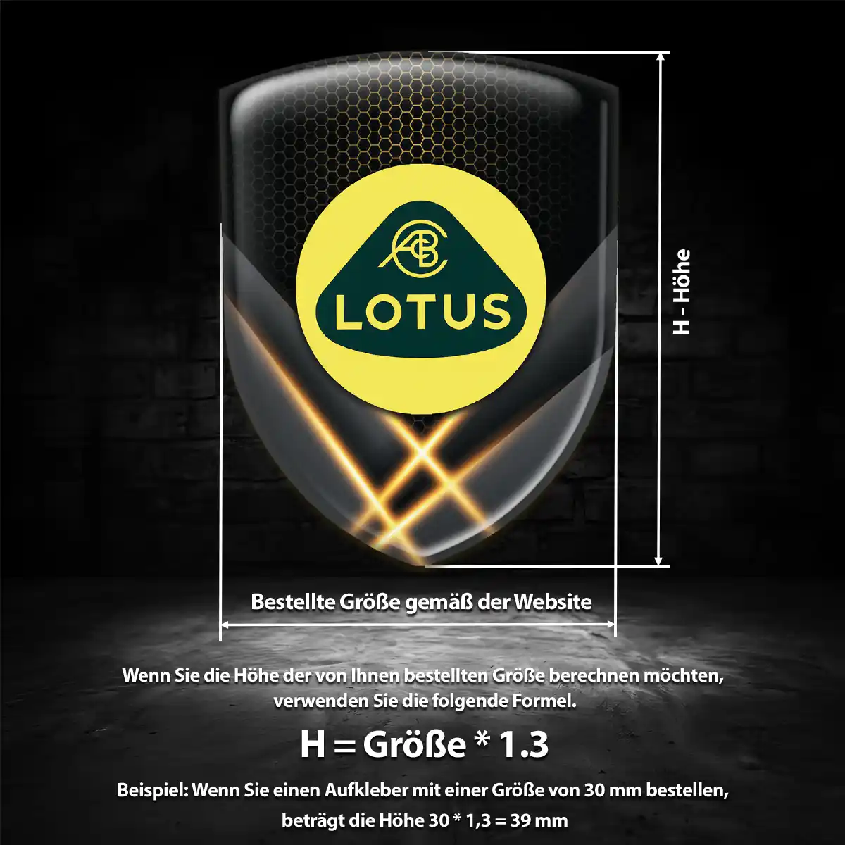 Lotus Aufkleber 3D Gel Embleme Exterieurdesign