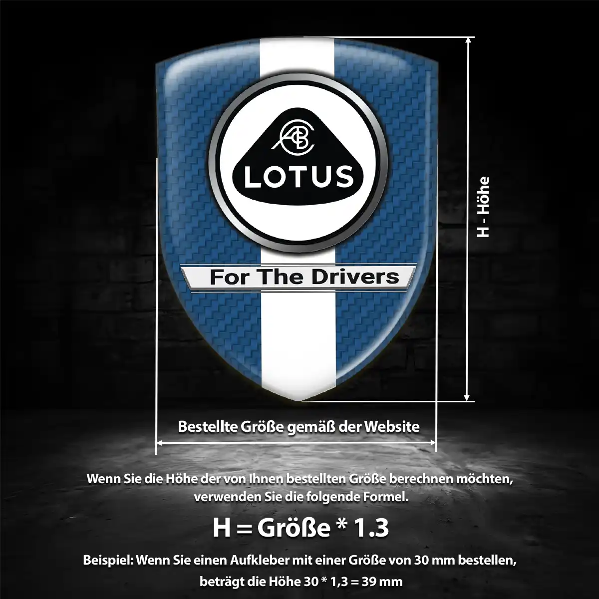 Lotus Aufkleber 3D Gel Embleme Hochwertiges Harz